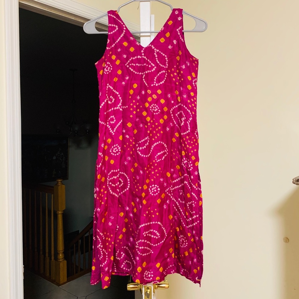 Pink And Yellow Bandhani Salwar Kameez